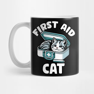 First Aid Cat Pun Nurse Doctor Healthcare Novelty Funny Cat Mug